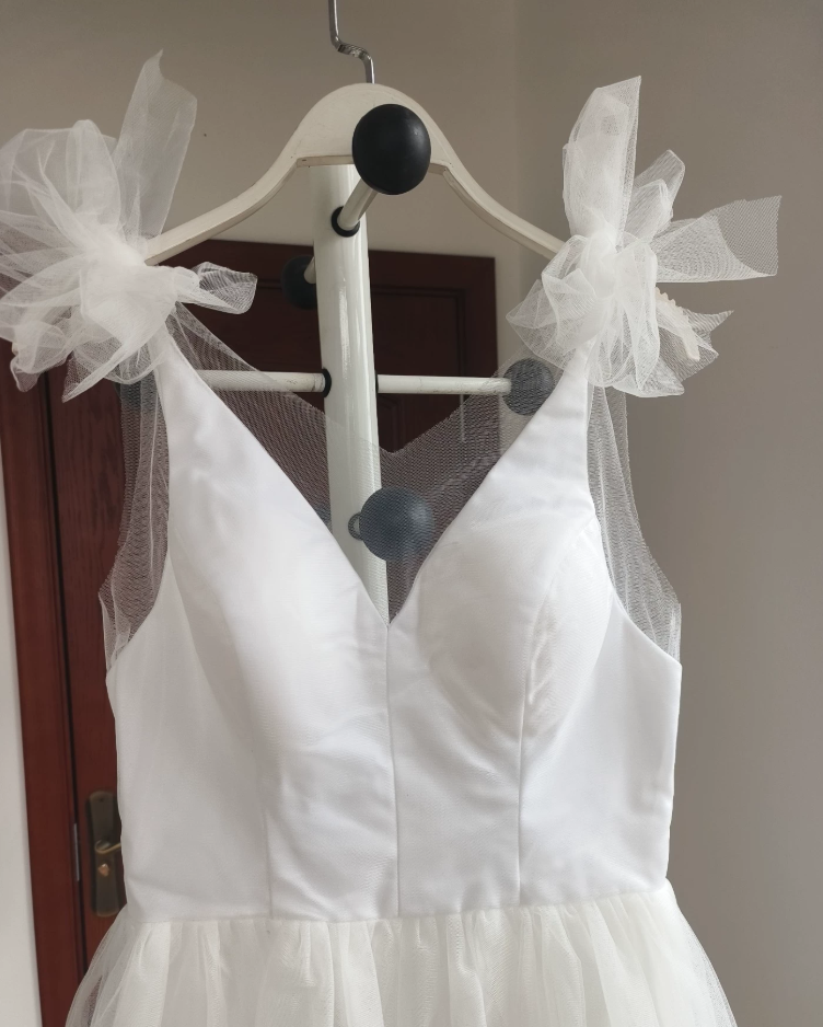 Mini robe de soirée en satin, sans bretelles, sans manches, ligne a, simple, C899