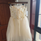 Mini robe de soirée en satin, sans bretelles, sans manches, ligne a, simple, C899