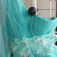 Robe de bal de princesse bustier à volants en satin long, robe de soirée C8117