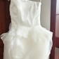 Mini robe de soirée en satin, sans bretelles, sans manches, ligne a, simple, C899