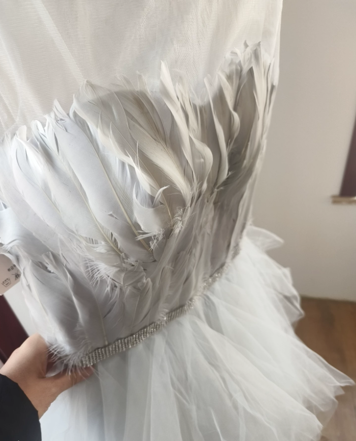 Mini robe de soirée en satin, sans bretelles, sans manches, ligne a, simple, C899