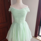 Mini robe de soirée en satin, sans bretelles, sans manches, ligne a, simple, C899