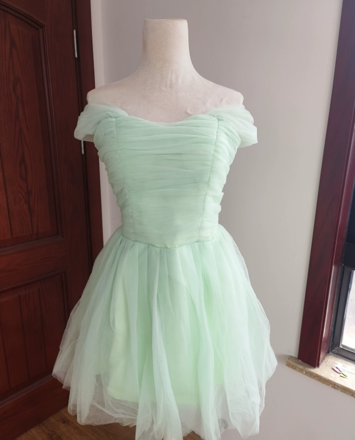 Mini robe de soirée en satin, sans bretelles, sans manches, ligne a, simple, C899