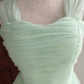Mini robe de soirée en satin, sans bretelles, sans manches, ligne a, simple, C899