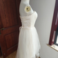 Mini robe de soirée en satin, sans bretelles, sans manches, ligne a, simple, C899