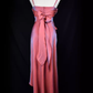 Vintage sirène bretelles sans manches rose longues robes de bal C83