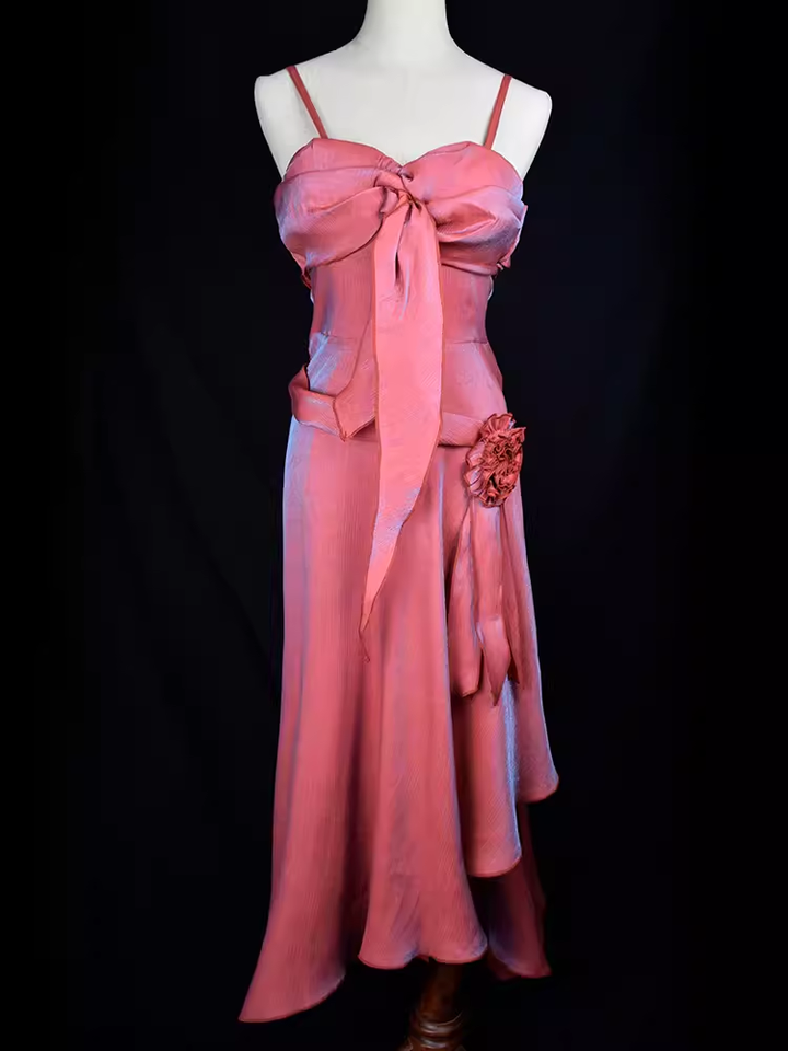 Vintage Mermaid Straps Sleeveless White Long Prom Dresses C84 main image 1