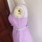 Mini robe de soirée en satin, sans bretelles, sans manches, ligne a, simple, C899