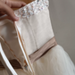 Charming Strapless Pastel Champagne Homecoming Dress Sequins Tulle Birthday Dress C8403
