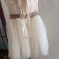 Charming Strapless Pastel Champagne Homecoming Dress Sequins Tulle Birthday Dress C8403