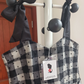 Cute Spaghetti Straps Black Homecoming Dress Plaid Tulle Birthday Dress C8404
