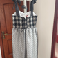 Cute Spaghetti Straps Black Homecoming Dress Plaid Tulle Birthday Dress C8404