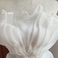 Sleek Strapless White Wedding Dresses Appliques Ruffles A-Line Bridal Dress C8406