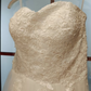Chic Strapless White Wedding Dresses Appliques Tulle A-Line Bridal Dress C8407
