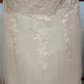 Chic Strapless White Wedding Dresses Appliques Tulle A-Line Bridal Dress C8407
