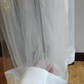 Chic Strapless White Wedding Dresses Appliques Tulle A-Line Bridal Dress C8407