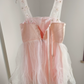 Lovely A-Line Pink Homecoming Dress Tulle Beaded Straps Birthday Dress C8410