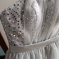 Mini robe de soirée en satin, sans bretelles, sans manches, ligne a, simple, C899