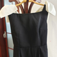 Modern Slit Black Prom Dress Bows Sheath Formal Dress C8412
