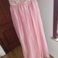 Glittering Strapless Pink Prom Dress Sequins A-Line Slit Formal Dress C8413