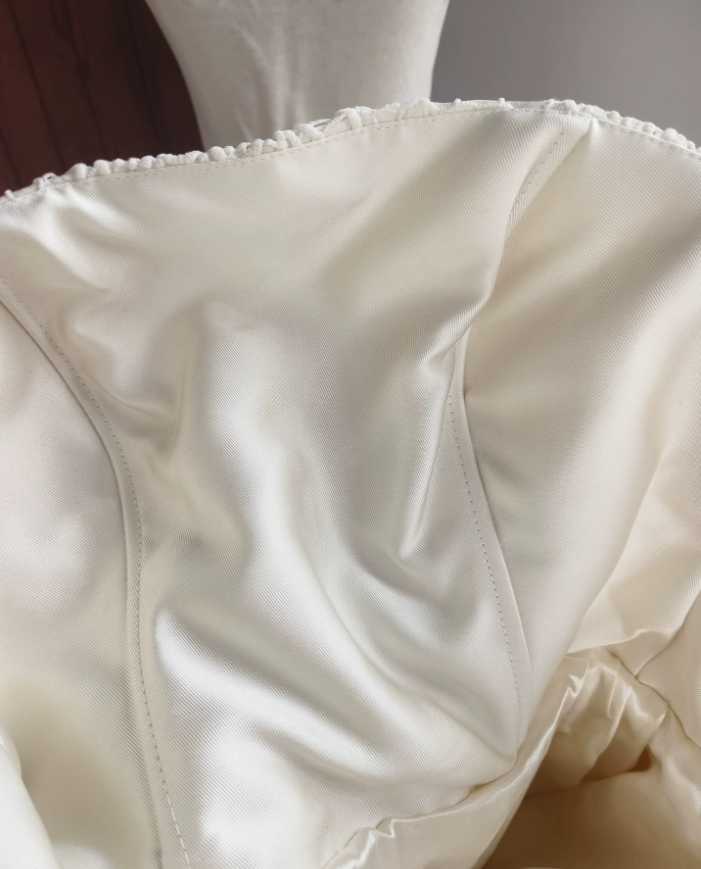 Charming Strapless White Homecoming Dress Lace A-Line Birthday Dress C8414