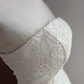 Charming Strapless White Homecoming Dress Lace A-Line Birthday Dress C8414