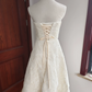 Charming Strapless White Homecoming Dress Lace A-Line Birthday Dress C8414