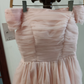 Mini robe de soirée en satin, sans bretelles, sans manches, ligne a, simple, C899