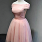 Mini robe de soirée en satin, sans bretelles, sans manches, ligne a, simple, C899