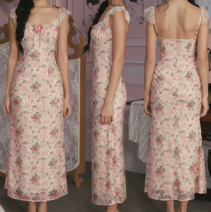 Robe de bal de princesse bustier à volants en satin long, robe de soirée C8117