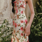 Sleek Spaghetti Straps Floral Homecoming Dress Lace Sheath Birthday Dress C8425