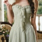 Sleek Spagheeti Straps Green Prom Dress Ruffles A-Line Formal Dress C8427