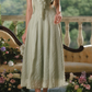 Sleek Spagheeti Straps Green Prom Dress Ruffles A-Line Formal Dress C8427