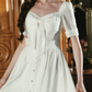 Robe de bal de princesse bustier à volants en satin long, robe de soirée C8117