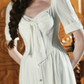 Robe de bal de princesse bustier à volants en satin long, robe de soirée C8117