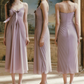Robe de bal de princesse bustier à volants en satin long, robe de soirée C8117