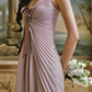 Robe de bal de princesse bustier à volants en satin long, robe de soirée C8117