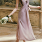 Robe de bal de princesse bustier à volants en satin long, robe de soirée C8117