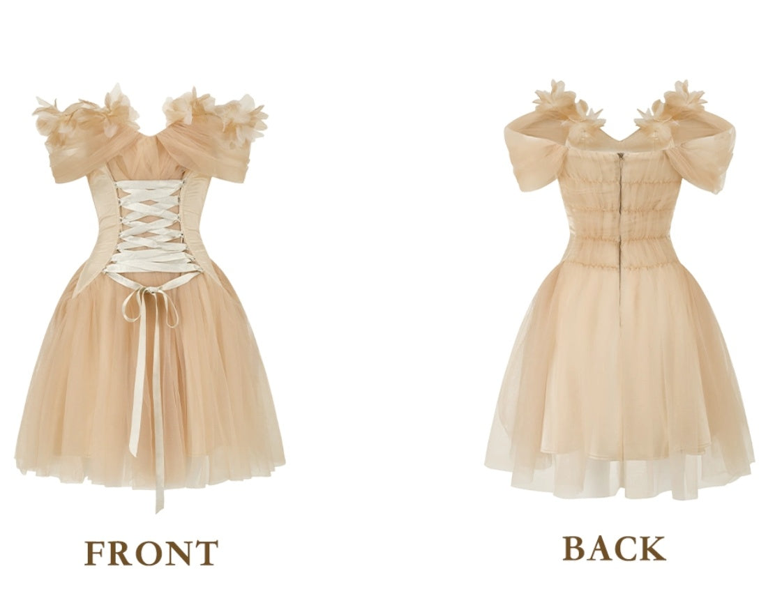 Mini robe de soirée en satin, sans bretelles, sans manches, ligne a, simple, C899