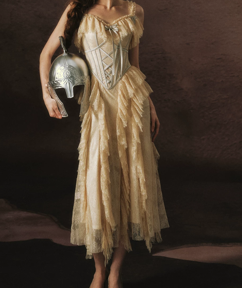 Robe de bal de princesse bustier à volants en satin long, robe de soirée C8117