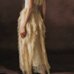 Robe de bal de princesse bustier à volants en satin long, robe de soirée C8117