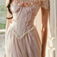 Robe de bal de princesse bustier à volants en satin long, robe de soirée C8117