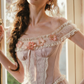 Robe de bal de princesse bustier à volants en satin long, robe de soirée C8117