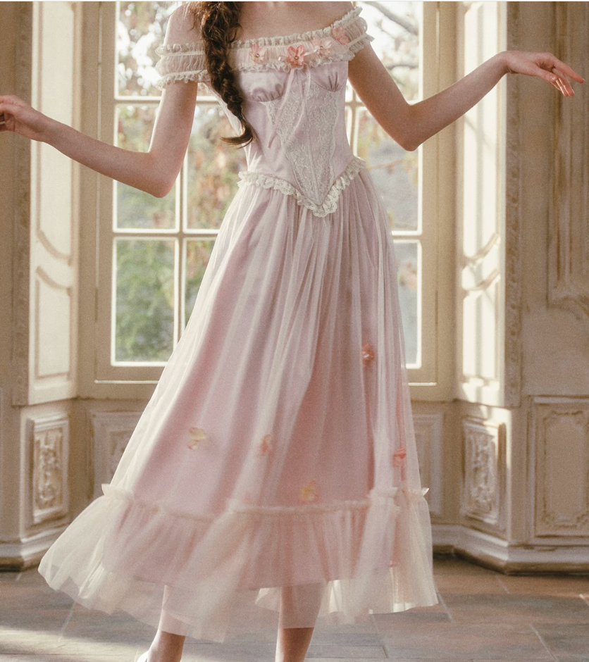 Robe de bal de princesse bustier à volants en satin long, robe de soirée C8117