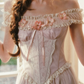 Robe de bal de princesse bustier à volants en satin long, robe de soirée C8117
