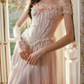 Robe de bal de princesse bustier à volants en satin long, robe de soirée C8117
