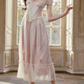 Robe de bal de princesse bustier à volants en satin long, robe de soirée C8117
