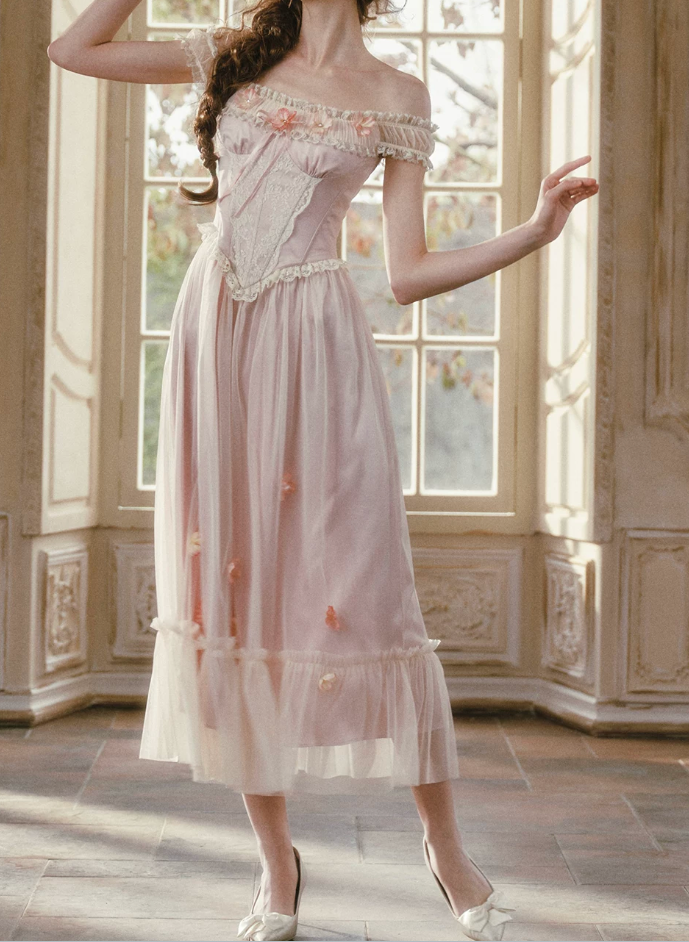 Robe de bal de princesse bustier à volants en satin long, robe de soirée C8117