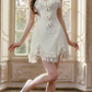 Mini robe de soirée en satin, sans bretelles, sans manches, ligne a, simple, C899