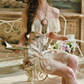 Dreamy Halter Neck Floral Homecoming Dress Lace Ruffles A-Line Birthday Dress C8437